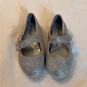Cat & Jack Silver Glitter Dress Shoes